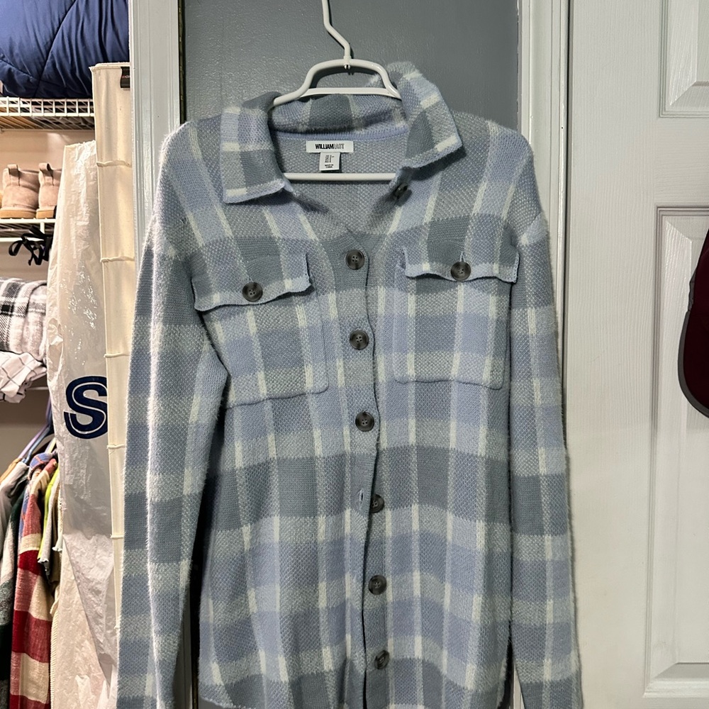 Blue Plaid Sweater